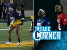 Video: Jon Jones absolútne varený Dwightom Howardom vo flag futbale Download app from appStore