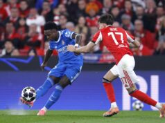 Vinicius rozdiel medzi Realom Madrid a Benficou Vinicius v Lisabone.