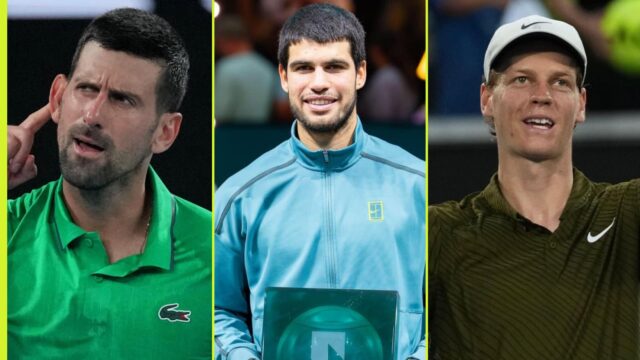 Vo februári klesnú body Carlos Alcaraz, Jannik Sinner, Novak Djokovič
