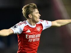 Zabudnutá januárová posila Arsenalu strieľa zázračný gól, aby pripomenul Mikelovi Artetovi prestupový vplyv Evan Mooney oslavuje prvý gól za Arsenal do 21 rokov