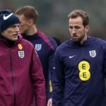 Thomas Tuchel a Harry Kane z Anglicka