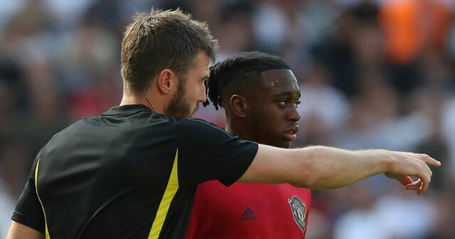 Michael Carrick a Aaron Wan-Bissaka