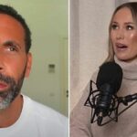 Rio Ferdinand a Kate Ferdinand stoja spolu na fotke v Dubaji