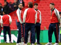 Aktualizácia zranenia Arsenalu vo Wembley pri finále Carabao Cupu proti Man City ako obrovská posila Mikel Merino so svojimi spoluhráčmi z Arsenalu