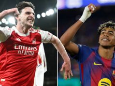 Arsenal dal tri lekcie z barcelonského krviprelievania – ale nie je to všetko len záhuba a pochmúrnosť Barcelonský hráč Lamine Yamal oslavuje skórovanie z pokutového kopu, tretí gól jeho tímu počas 16. kola Ligy majstrov, druhého futbalového zápasu medzi FC Barcelona a Newcastle United FC v Barcelone, Španielsko, streda 18. marca 2026