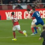 Kai Havertz a Arsenal chceli penaltu za faul Michaela Keana