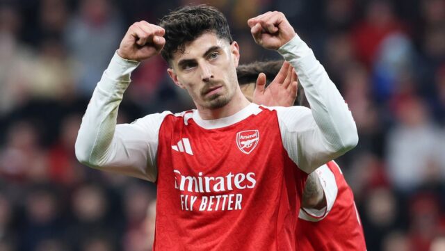 Kai Havertz sa vrátil do Bayeru Leverkusen, keď strelil neskorý vyrovnávajúci gól pre Arsenal