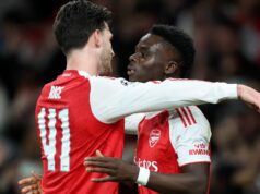 Arsenal predpovedal XI proti Bayeru Leverkusen, keďže Bukayo Saka a Declan Rice začnú v 10 zmenách Declan Rice a Bukayo Saka bojujú o štart za Arsenal proti Bayeru Leverkusen v Lige majstrov UEFA