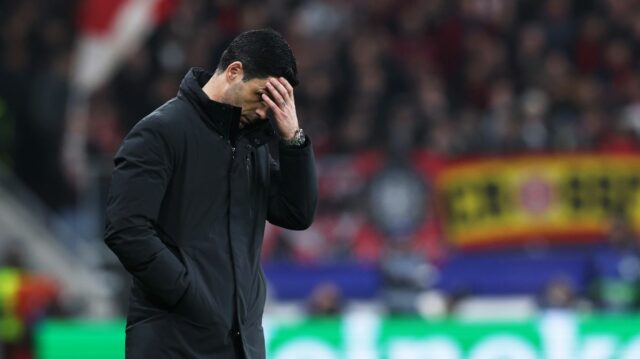 Mikel Arteta vyzerá skľúčene