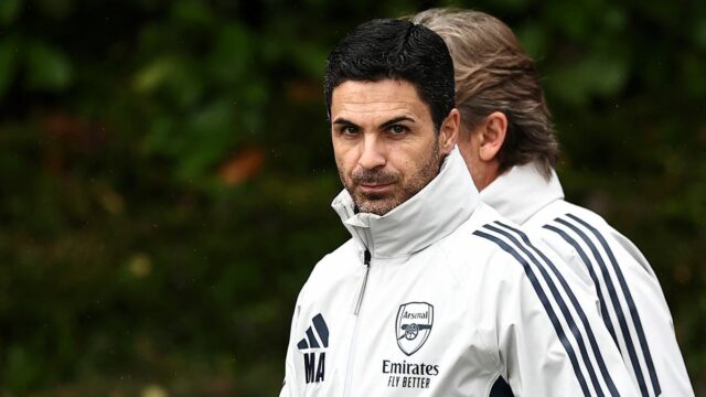 LONDÝN, ANGLICKO - 27. marca: Angličan Noni Madueke sa zranil počas medzištátneho priateľského zápasu medzi Anglickom a Uruguajom na štadióne Wembley 27. marca 2026 v Londýne v Anglicku. (Foto: Nigel French/Sportsphoto/Allstar cez Getty Images)