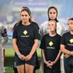 Na snímke: Vo chvíli, keď iránsky ženský futbalový tím odmietol spievať národnú hymnu na zápase Ázijského pohára na Gold Coast 2. marca