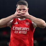 Viktor Gyokeres oslavuje gól Arsenalu proti Evertonu