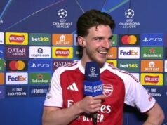 Declan Rice odhaľuje, čo bolo povedané v šatni Arsenalu o finále Carabao Cupu Declan Rice