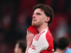 Declan Rice po finálovej porážke Carabao Cupu vyzýval spoluhráčov z Arsenalu Declan Rice z Arsenalu vyzerá skľúčene