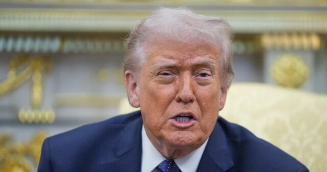 Prezident Donald Trump hovorí počas stretnutia s nemeckým kancelárom Friedrichom Merzom