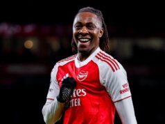 Eberechi Eze produkuje viac kúziel veľkých zápasov v kľúčovom týždni Arsenalu a Mikela Artetu Eberechi Eze oslavuje gól za Arsenal