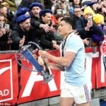 Louis Bielle-Biarrey skóroval 10 s úžasným záťahom na štyri pokusy, keď Francúzsko vyhralo Six Nations