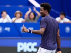 Gael Monfils ďakuje Indian Wells za divokú kartu po trojsetovej prehre s Felixom Augerom-Aliassimom Foto: Zhizhao Wu/Getty Images