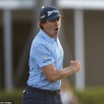 Kolumbijský golfista Nico Echavarria sa chystá pridať psa do svojej novo zakúpenej domácnosti