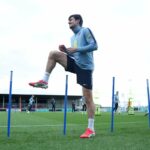 Harry Maguire na tréningu pre Anglicko v St George's Park (FA cez Getty Images)