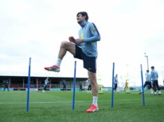 Harry Maguire o Tuchelovom telefonáte v Anglicku, „úžasný“ Carrick a jeho jeden problém s Amorim Harry Maguire na tréningu pre Anglicko v St George's Park (FA cez Getty Images)