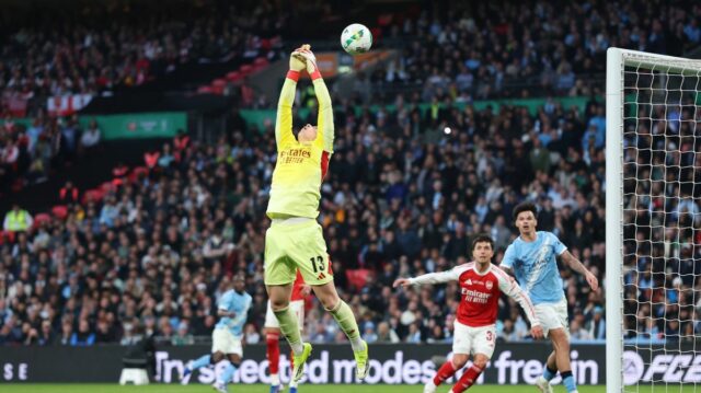 Kepa Arrizabalaga urobil veľkú chybu počas zápasu Arsenal vs Manchester City vo Wembley