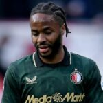 Raheem Sterling z Feyenoordu. počas zápasu holandskej Eredivisie medzi FC Twente a Feyenoordom