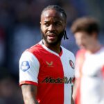Raheem Sterling z Feyenoordu počas zápasu holandskej Eredivisie medzi Feyenoordom a Excelsiorom na štadióne Feijenoord