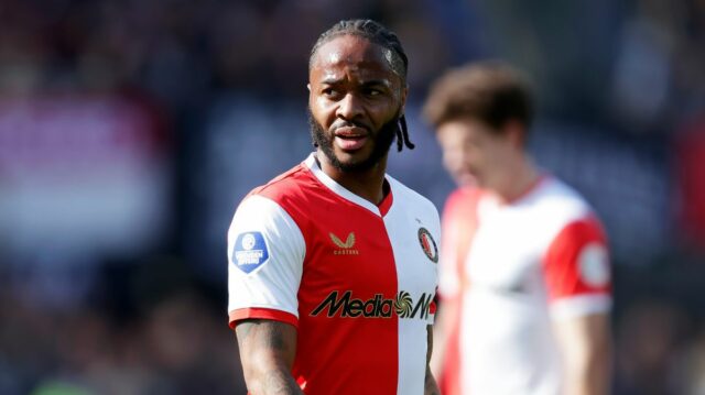 Raheem Sterling z Feyenoordu počas zápasu holandskej Eredivisie medzi Feyenoordom a Excelsiorom na štadióne Feijenoord