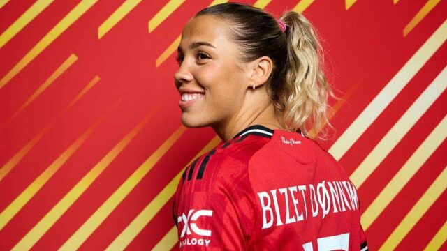 Celin Bizet Donnum v tréningovej výstroji Manchestru United