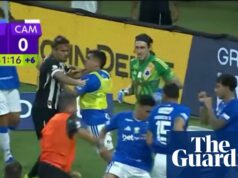 Hromadná bitka vedie k 23 červeným kartám pre hráčov Cruzeiro a Atlética Mineiro v Brazílii | futbal Hromadná bitka vedie k 23 červeným kartám pre hráčov Cruzeiro a Atlética Mineiro v Brazílii | futbal