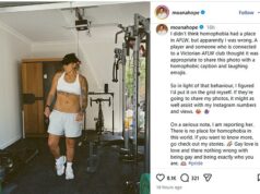 Hviezda AFLW Moana Hope sa vyhráža, že verejne odhalí futbalistu, ktorý nedávno odišiel do dôchodku, a ktorý jej „poslal homofóbny útok“ Bývalá hviezda AFLW Moana Hope odhalila, že bývalý hráč pridal k tomuto obrázku homofóbny titulok a smejúce sa emotikony