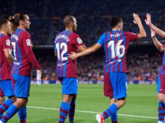 Hviezda majstrovstiev sveta, ktorá prešla z EFL do Barcelony, má teraz hodnotu viac ako 200 miliónov libier 12 Martin Braithwaite z FC Barcelona počas zápasu La Ligy Santader medzi FC Barcelona a Getafe CF na štadióne Camp Nou 29. augusta 2021 v Barcelone.