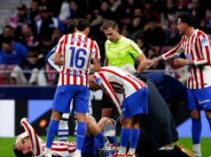 Hviezde Atlética Madrid chýba pre zranenie oba zápasy Tottenhamu Stredopoliar Atlética Madrid Rodrigo Mendoza