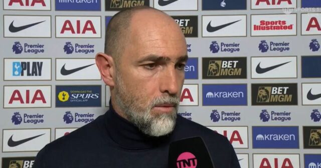 Dočasný šéf Tottenhamu Igor Tudor hovorí po prehre s Crystal Palace