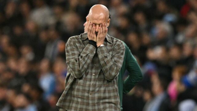 Priemerné držanie lopty Manchester City každú sezónu pod vedením Pepa Guardiolu (čiarový graf)