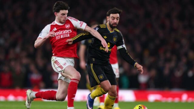 Jedna štatistika Bruna Fernandesa ukazuje, že je oveľa lepší ako Declan Rice z Arsenalu
