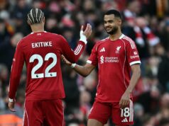 Jednoduché vysvetlenie nevýkonnej útočnej línie Liverpoolu Hugo Ekitike a Cody Gakpo skórovali pri výhre Liverpoolu nad West Hamom 5:2 (AFP/Getty)