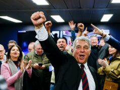 Joan Laporta hovorí po opätovnom zvolení za prezidenta Barcelony Joan Laporta hovorí po opätovnom zvolení za prezidenta Barcelony