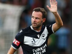 Juan Mata posiela správu Brunovi Fernandesovi po tom, čo hviezda Man Utd ukáže skutočné farby Juan Mata z Melbourne Victory