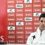 Manažér Arsenalu Mikel Arteta sa zúčastňuje tlačovej konferencie pred súbojom FA Cupu s Mansfieldom Town