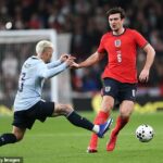 Harry Maguire bol jedným z najvýraznejších hráčov pri včerajšej remíze Anglicka 1:1 s Uruguajom