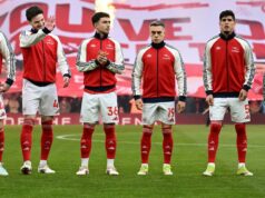 Konečný celkový počet bodov Arsenalu v Premier League sa predpovedal ako jasný verdikt v boji o titul Man City Hráči Arsenalu pred zápasom