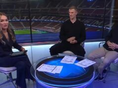 Laura Woods kričí „wow“ ako moderátorka TNT Sports ohromená správaním Igora Tudora po zápase Laura Woods v športovom štúdiu TNT pre Atletico Madrid vs Tottenham