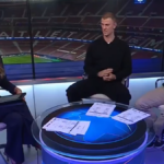 Laura Woods v športovom štúdiu TNT pre Atletico Madrid vs Tottenham