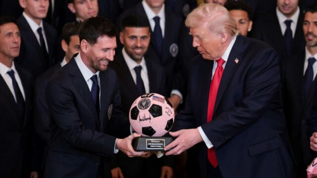 Lionel Messi sa stretáva s Donaldom Trumpom počas návštevy Interu Miami v Bielom dome
