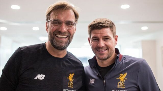 Jurgen Klopp a Steven Gerrard