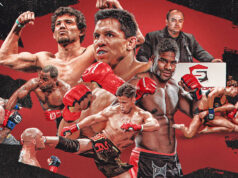 ‚Magický moment‘: Ako Strikeforce prelomil rekordy a spustil posledného veľkého rivala UFC, dnes pred 20 rokmi Clay Guida (vľavo) sa pripravuje zasadiť úder Joshovi Thompsonovi