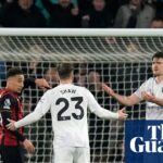 Maguire červená karta stojí Manchester United, pretože Kroupi zachraňuje Bournemouth remízu | Premier League