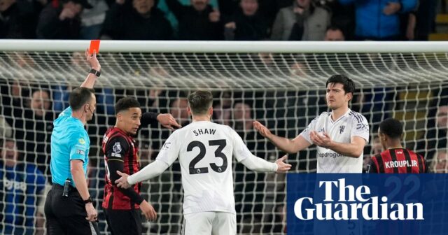 Maguire červená karta stojí Manchester United, pretože Kroupi zachraňuje Bournemouth remízu | Premier League
